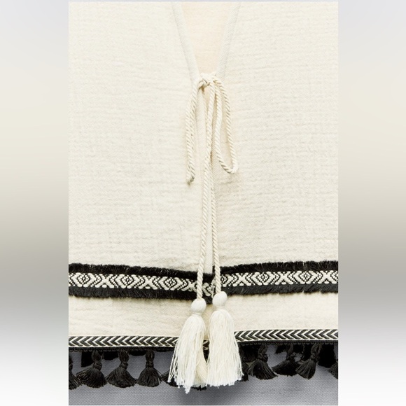 New ZARA Fringed Cuffs Passementerie Long Sleeve Jacket - Picture 9 of 14